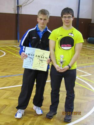 L. Soukup (vpravo) a T. Pohanka na SKP U 19 2012